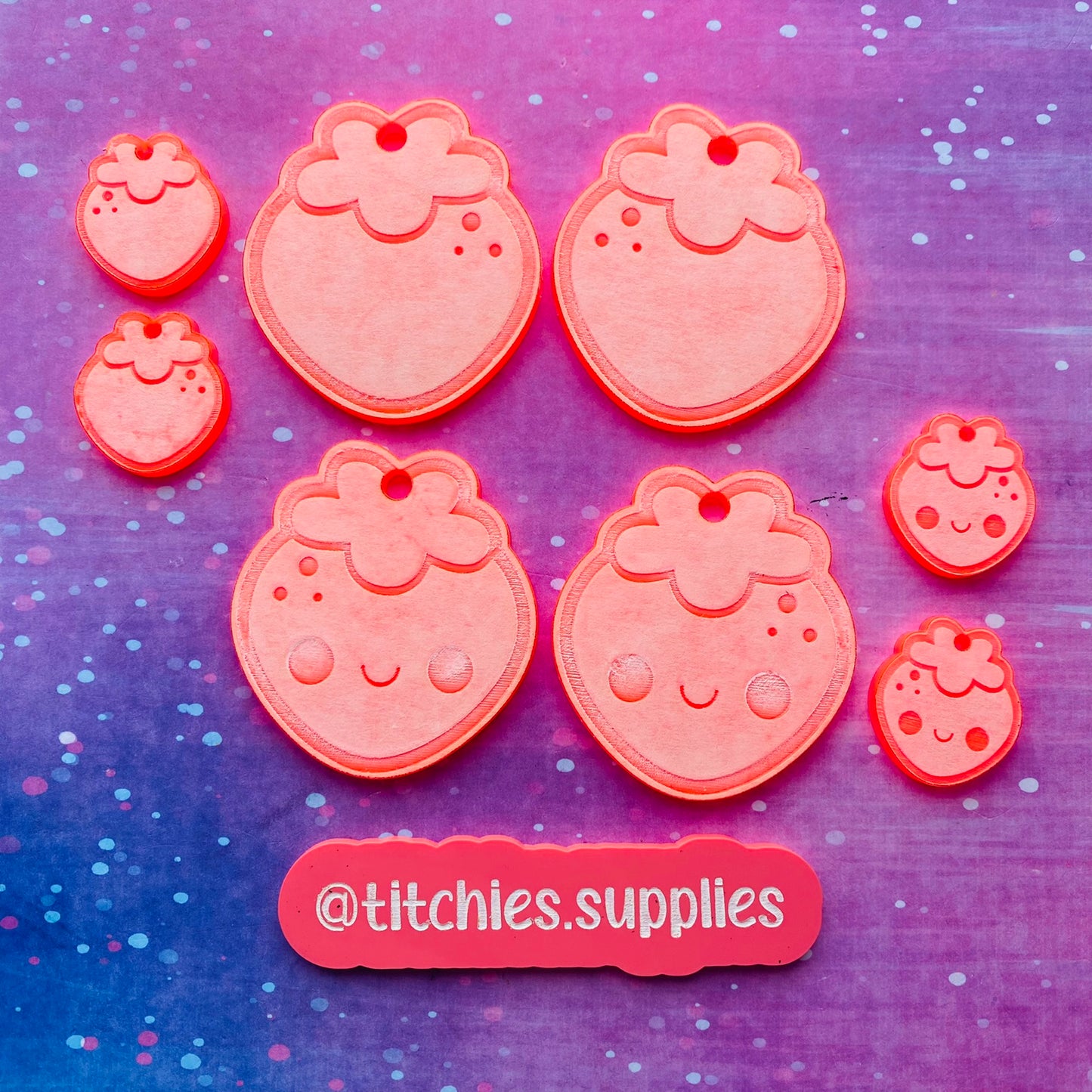 Kawaii Strawberry Earring Mould