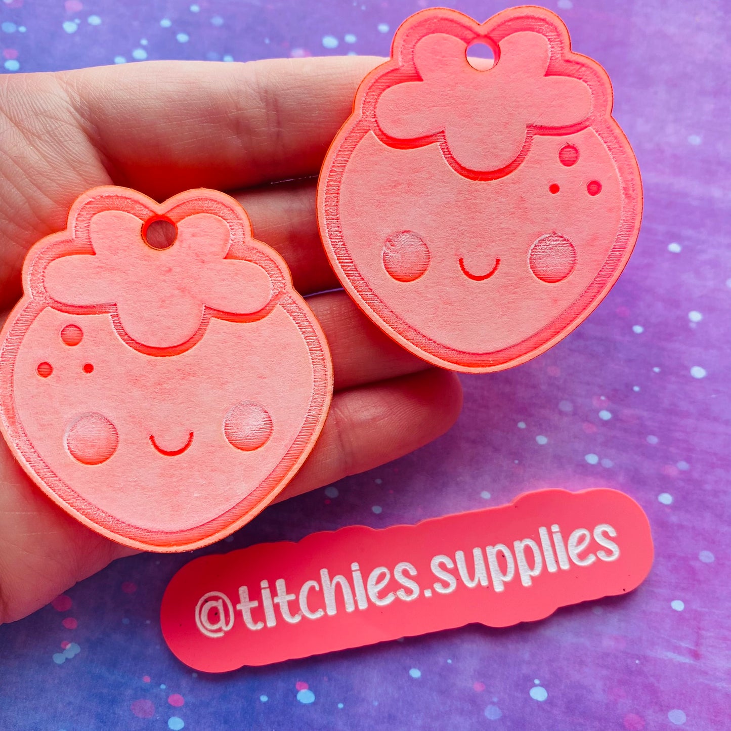 Kawaii Strawberry Earring Mould