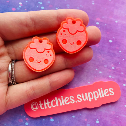 Kawaii Strawberry Earring Mould