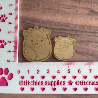 Squishie Cow Earring Mould