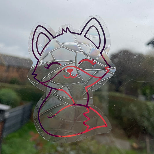 Cute Fox Rainbow Maker Window Sticker