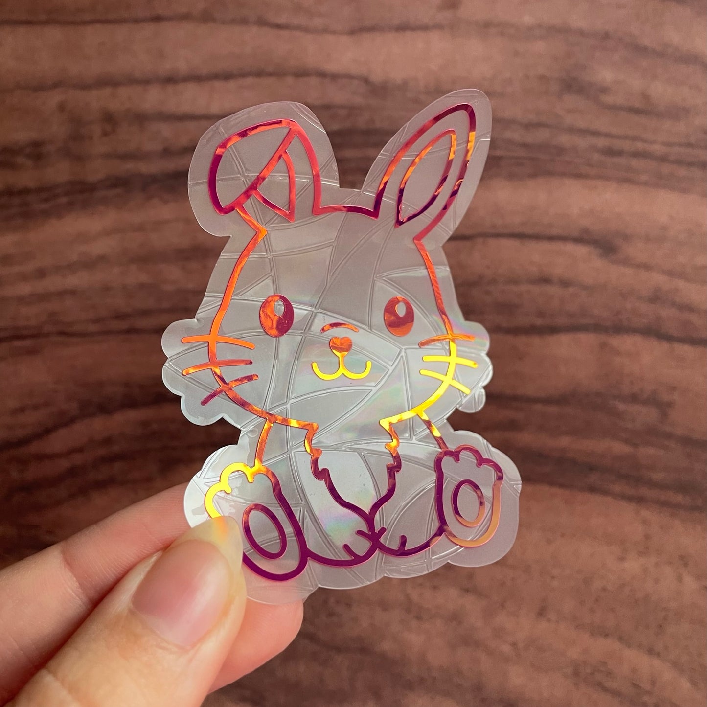 Cute Bunny Rainbow Maker Window Sticker