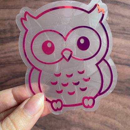 Cute Owl Rainbow Maker Window Sticker