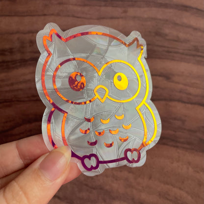 Cute Owl Rainbow Maker Window Sticker