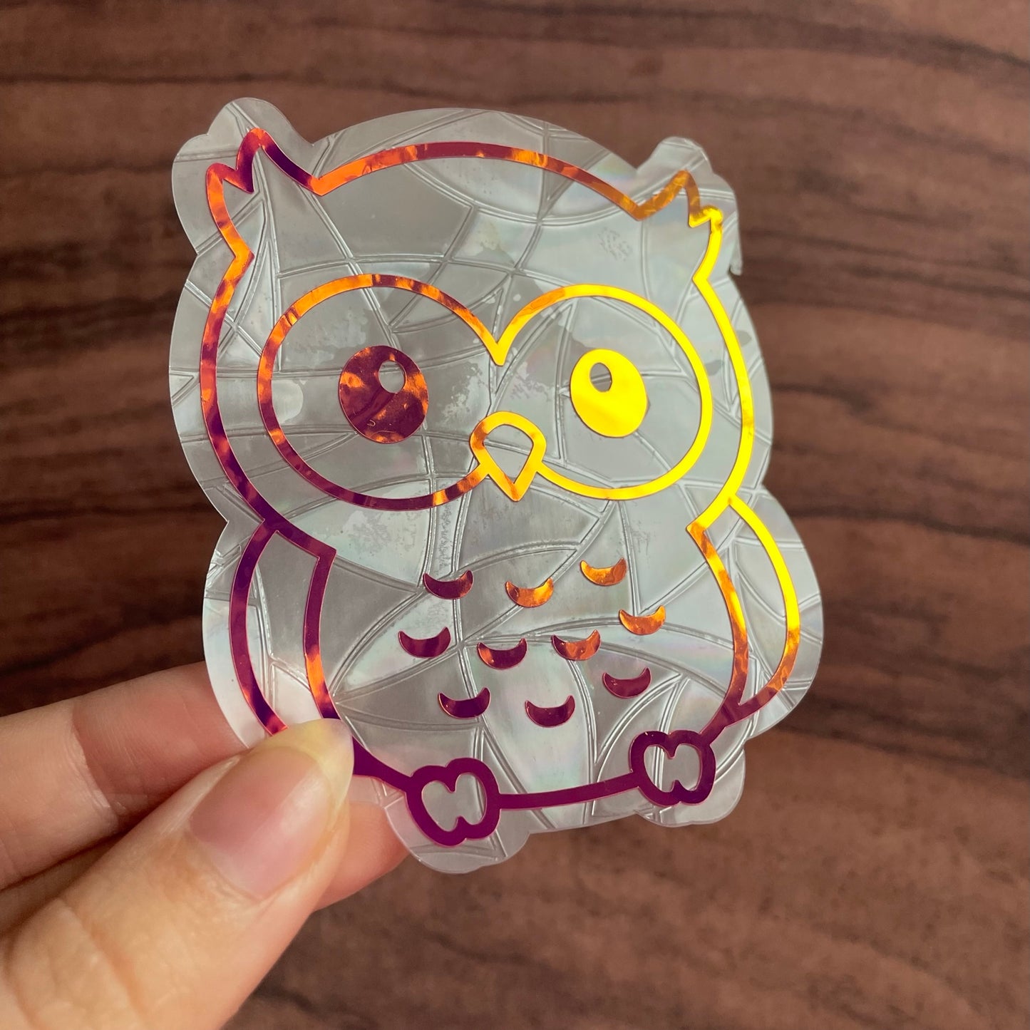 Cute Owl Rainbow Maker Window Sticker