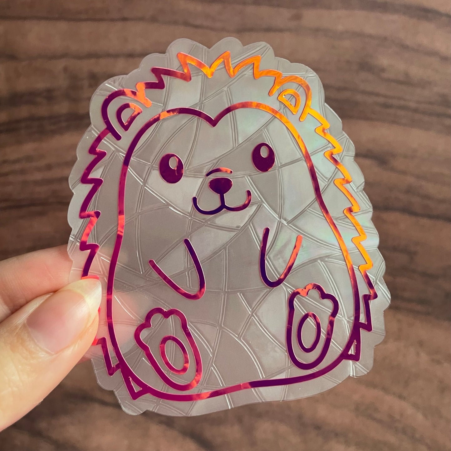 Cute Hedgehog Rainbow Maker Window Sticker