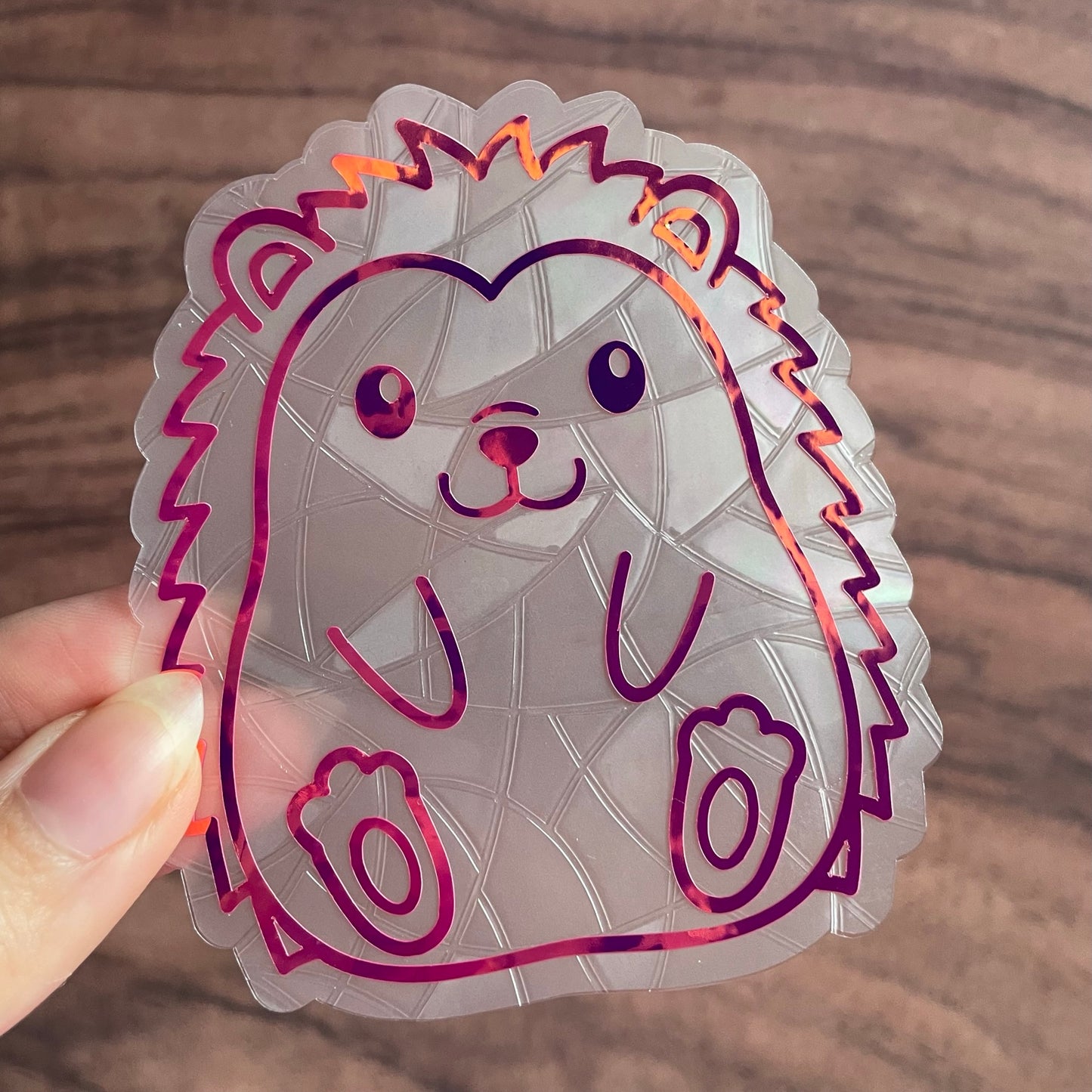 Cute Hedgehog Rainbow Maker Window Sticker