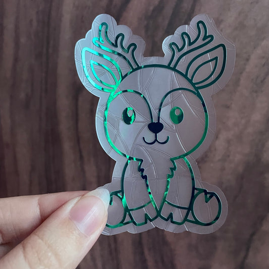 Cute Reindeer Rainbow Maker Window Sticker