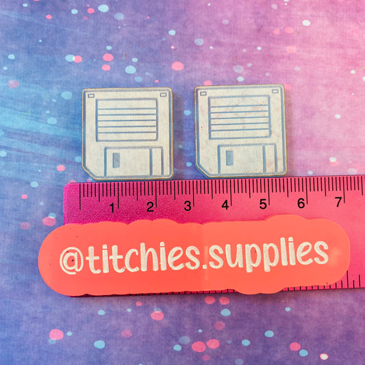 Floppy Disk Earring Mould, No Loop