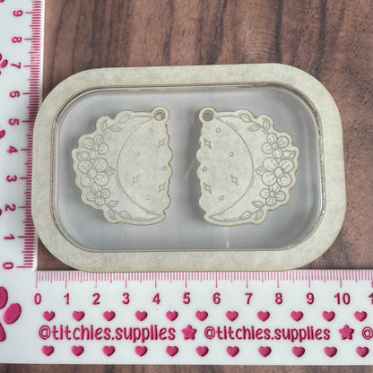 Floral Moon Earring Mould