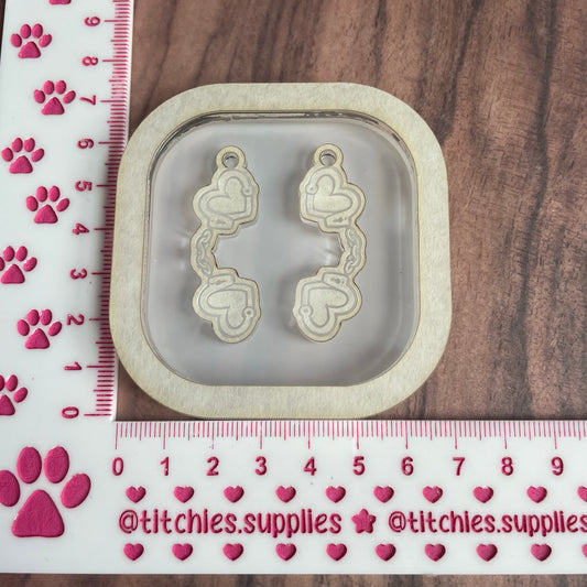 Heart Handcuffs Earring Mould