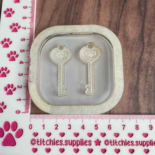 Heart Key Earring Mould