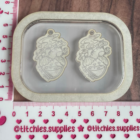 Smoking Heart Earring Mould