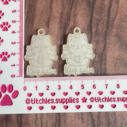 Keep Calm Cat Earring Mould