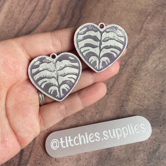 Tiger Print Heart Earring Mould