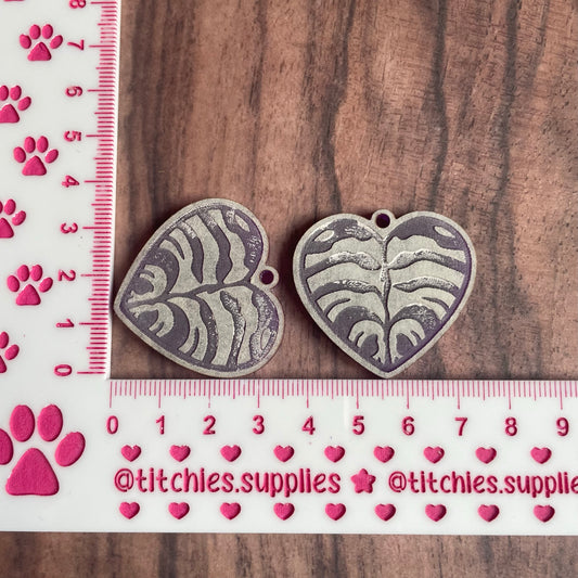 Tiger Print Heart Earring Mould