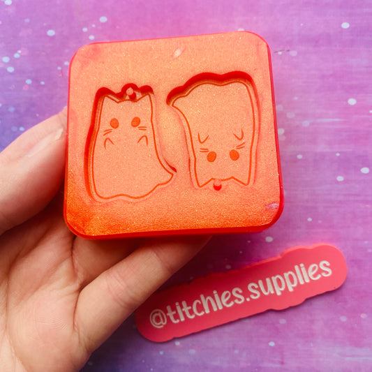 Cat Ghostie Earring Mould