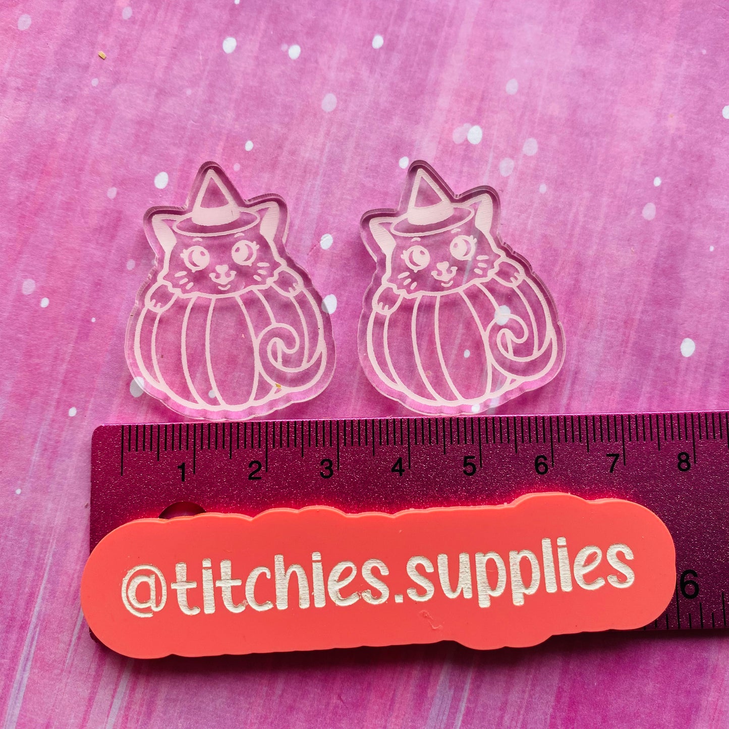 Cat Pumpkin Pair Earring Mould