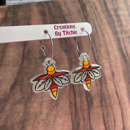Resin Firefly Earrings