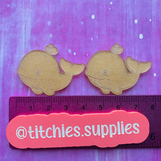 Kawaii Whale Earring Mould