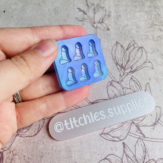 Set of 6 x 1cm Studs/Shaker Fillers Mould - Peen/Willy