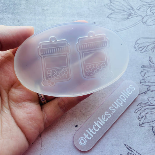 Kawaii Pill Bottle Earring Mould