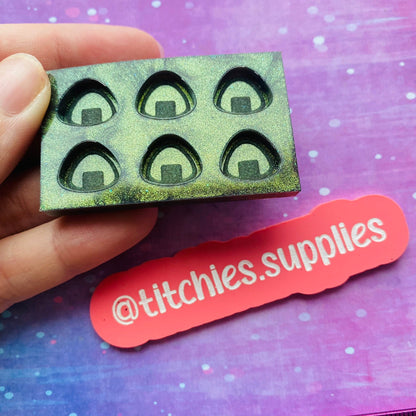 Set of 6 x 1cm Studs/Shaker Fillers Mould - Onigri Sushi