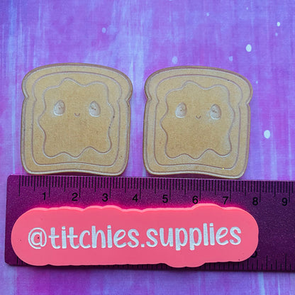 Happy Kawaii Toast Earring Mould