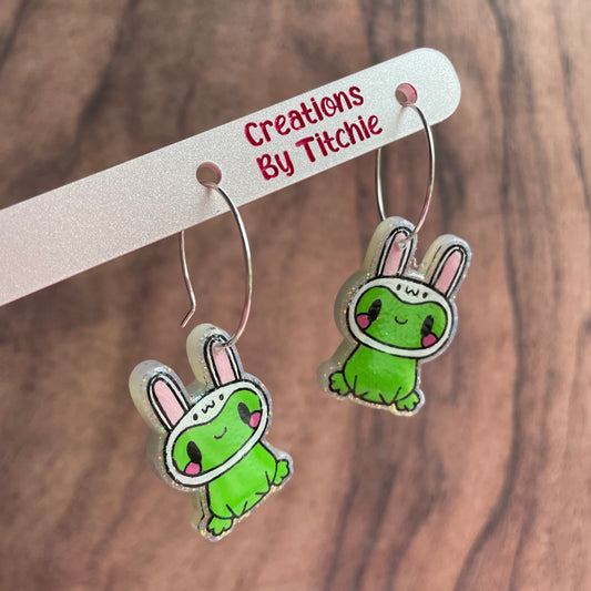 Resin Bunny Froggie Earrings
