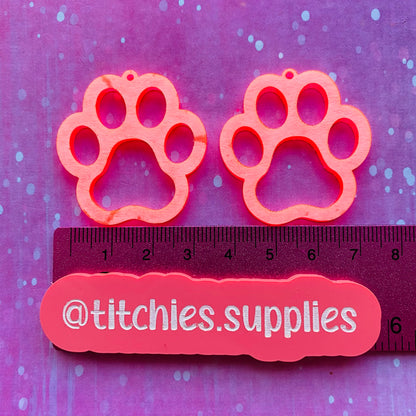 Cut Out Paws Earring Mould