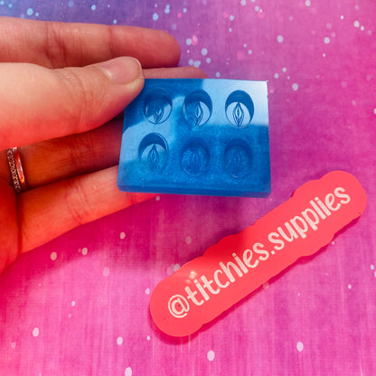 Set of 6 x 1cm Studs/Shaker Fillers Mould - Vulva